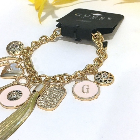 3/$29! GUESS Charm Bracelet Tassel, Heart, Key - Picture 5 of 8